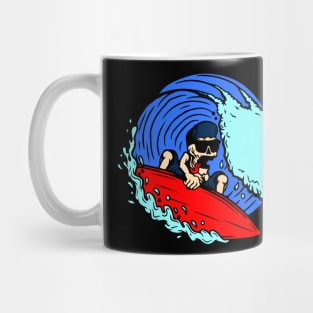 Surfing Skeleton Mug